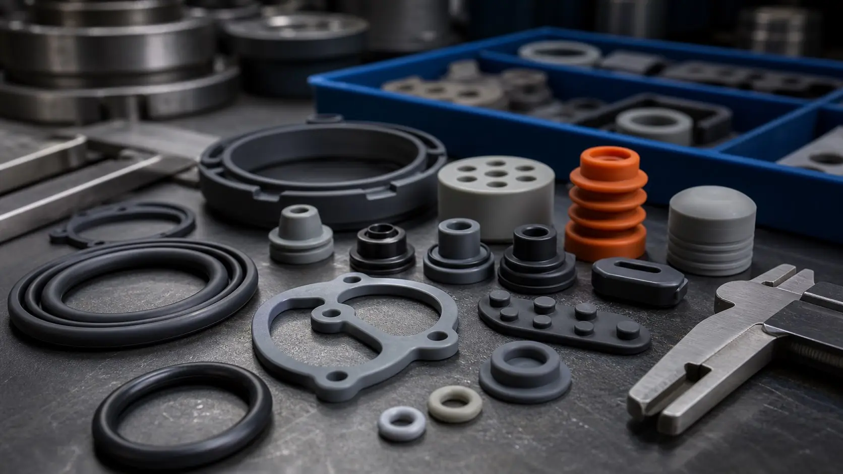 Refined industrial silicone component close-up