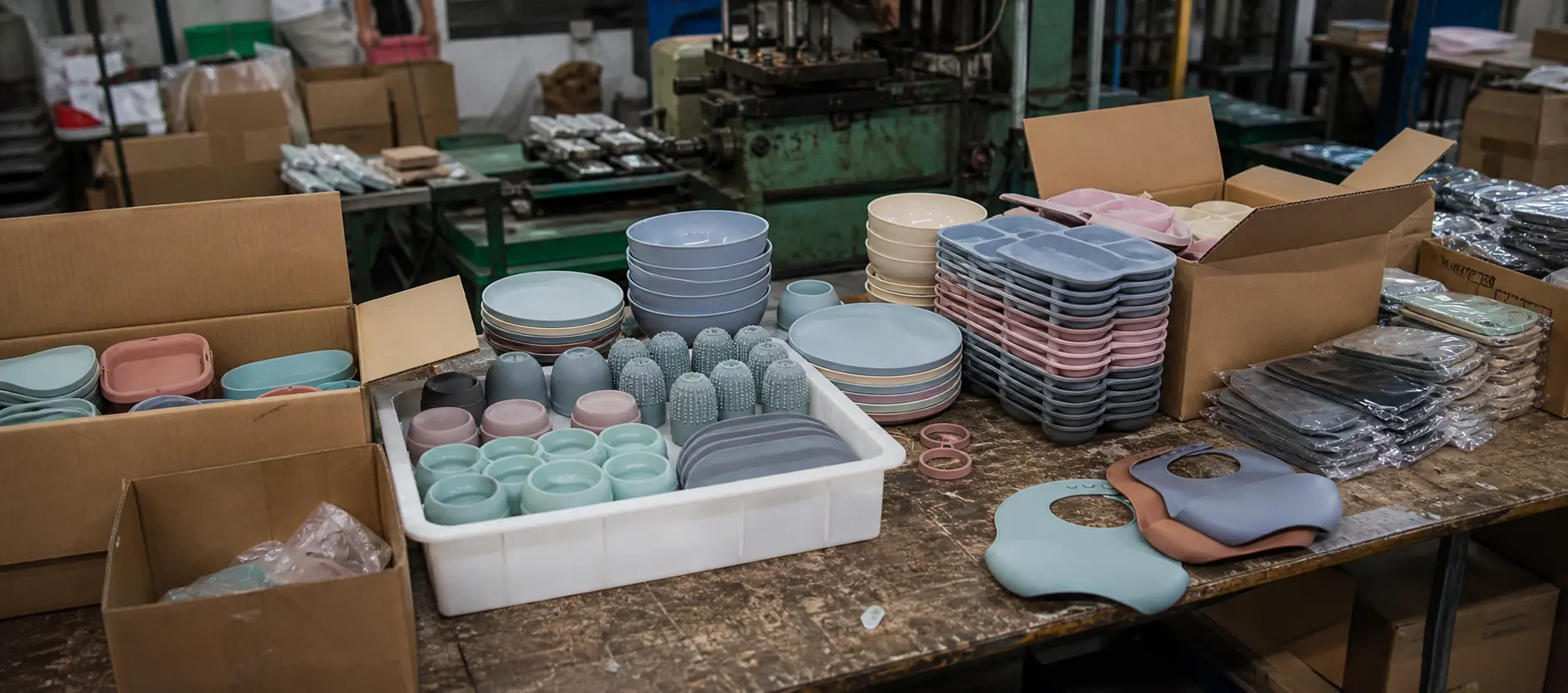 silicone finishing branding and packaging area