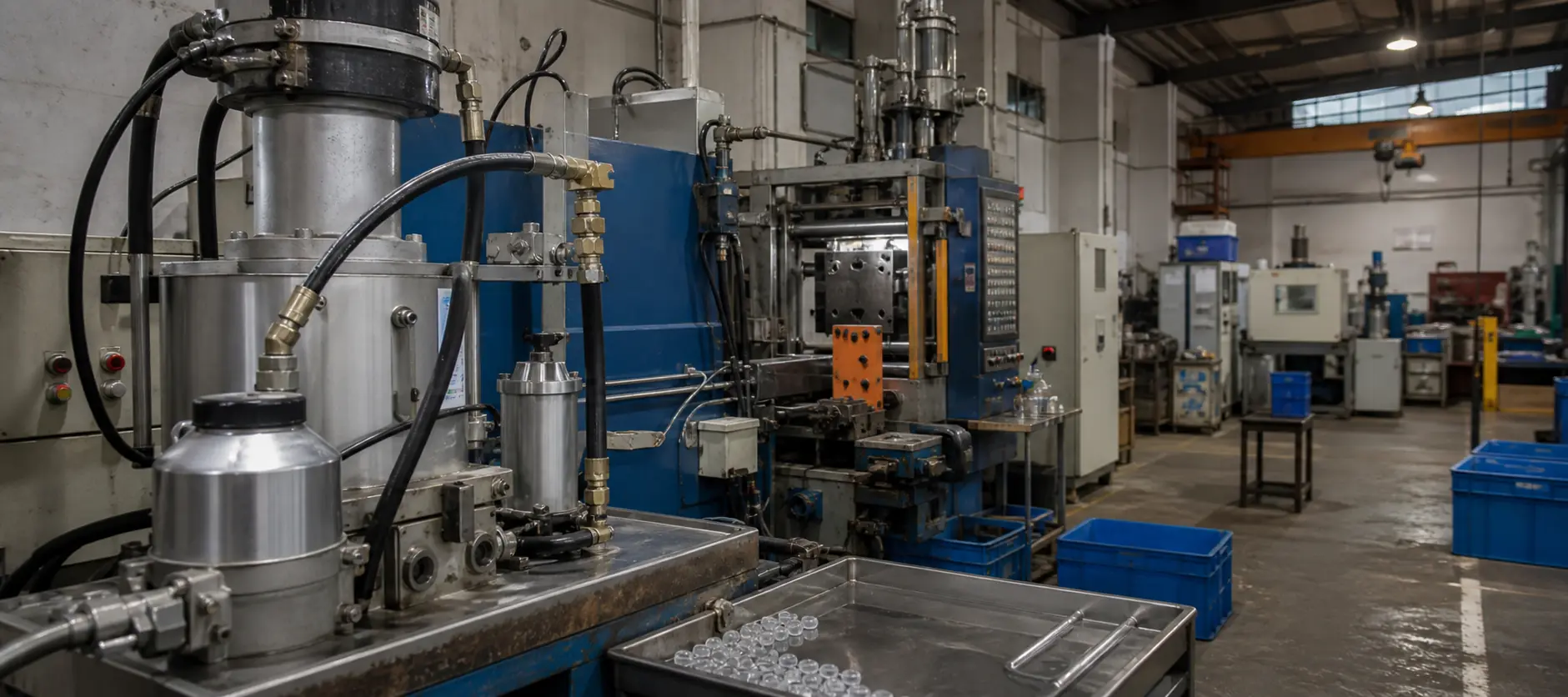 LSR injection molding equipment in factory